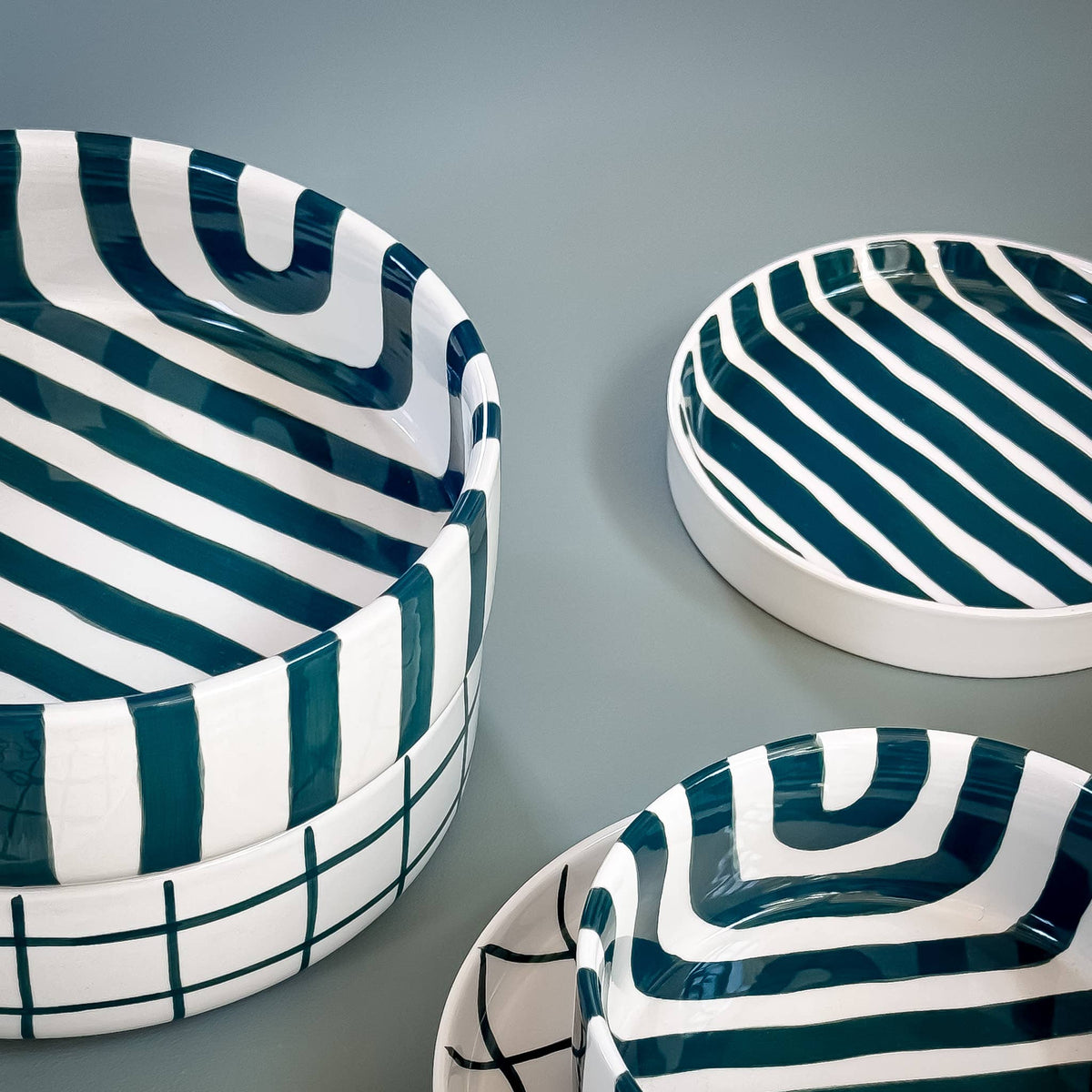 Bowl Stripes - gentle green