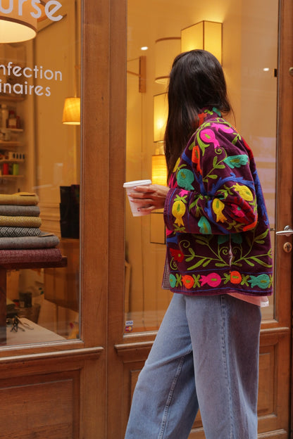 Embroidered Velvet “Garden” Jacket