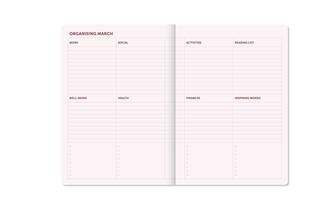 A-Journal Diary Spiral - Organiser 2027 - Bordeaux Pink
