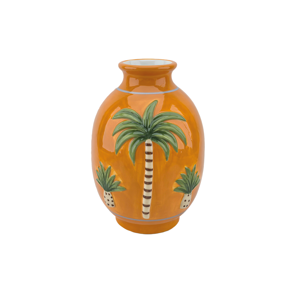 Orange Palm Tree Vase