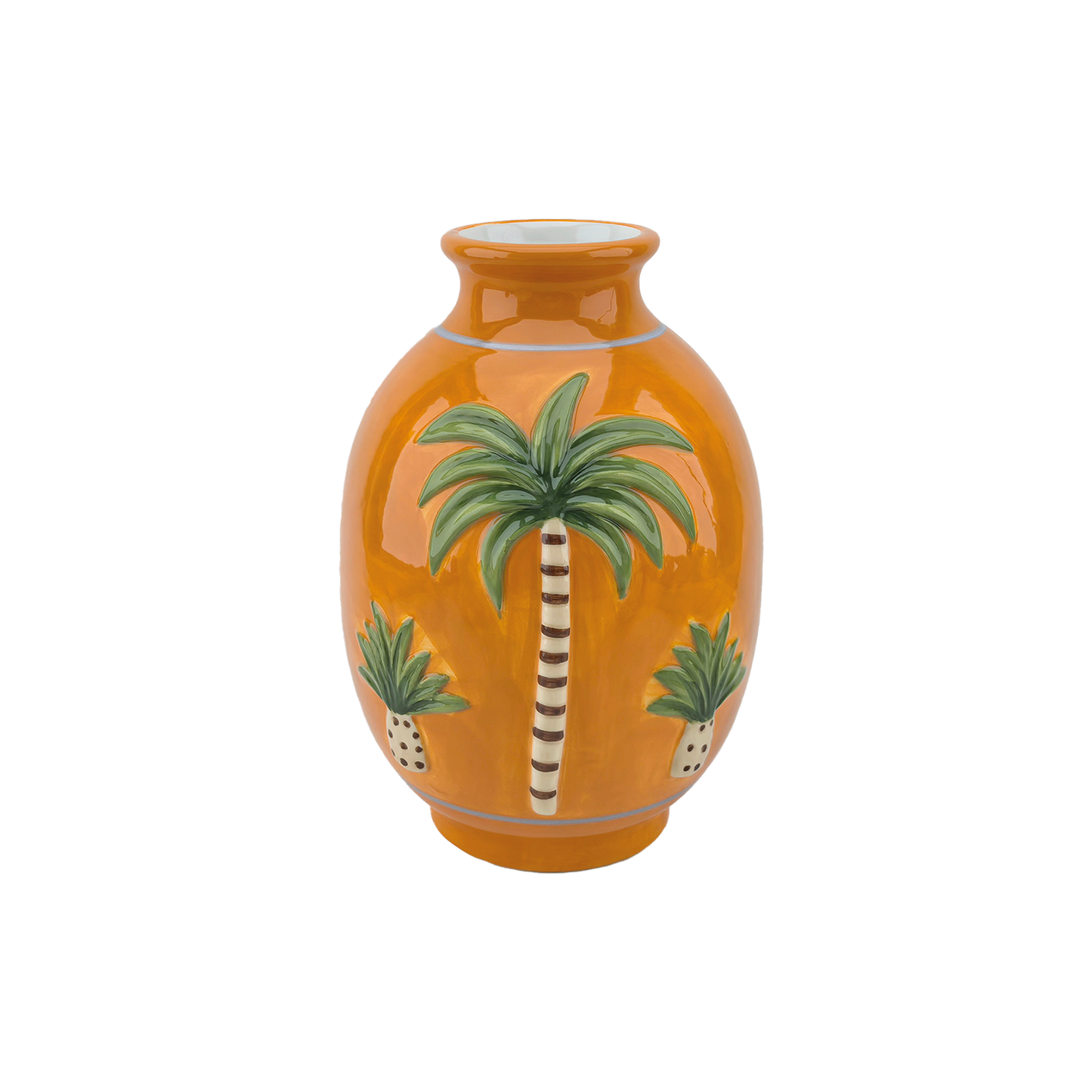 Orange Palm Tree Vase