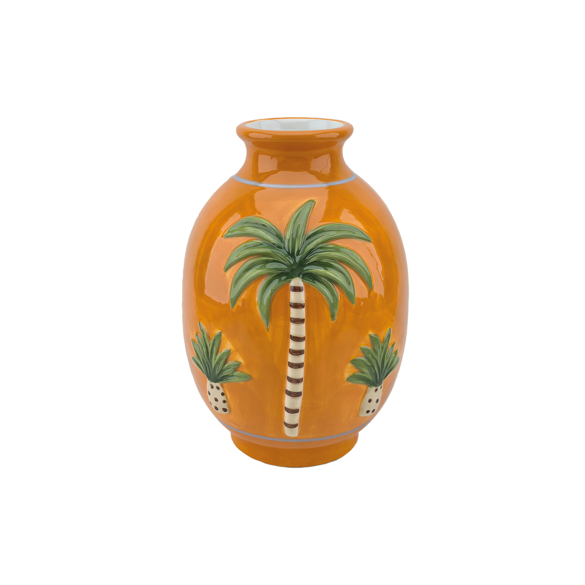 Orange Palm Tree Vase