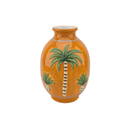 Orange Palm Tree Vase
