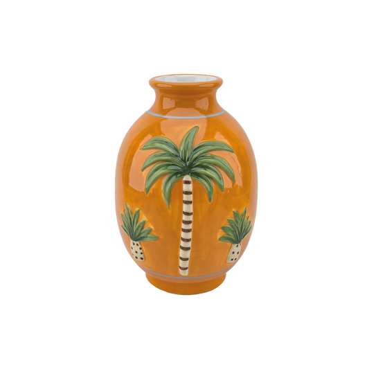 Orange Palm Tree Vase