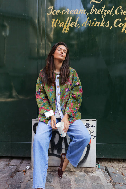 Embroidered Jacket "Green Garden"