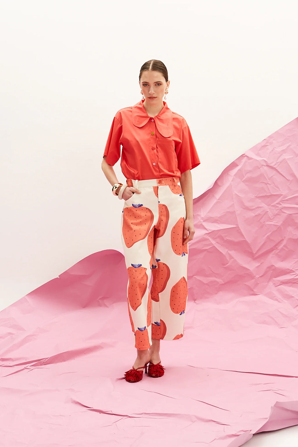 The Denim Pants - Fraise