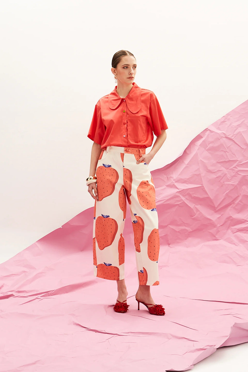 The Denim Pants - Fraise