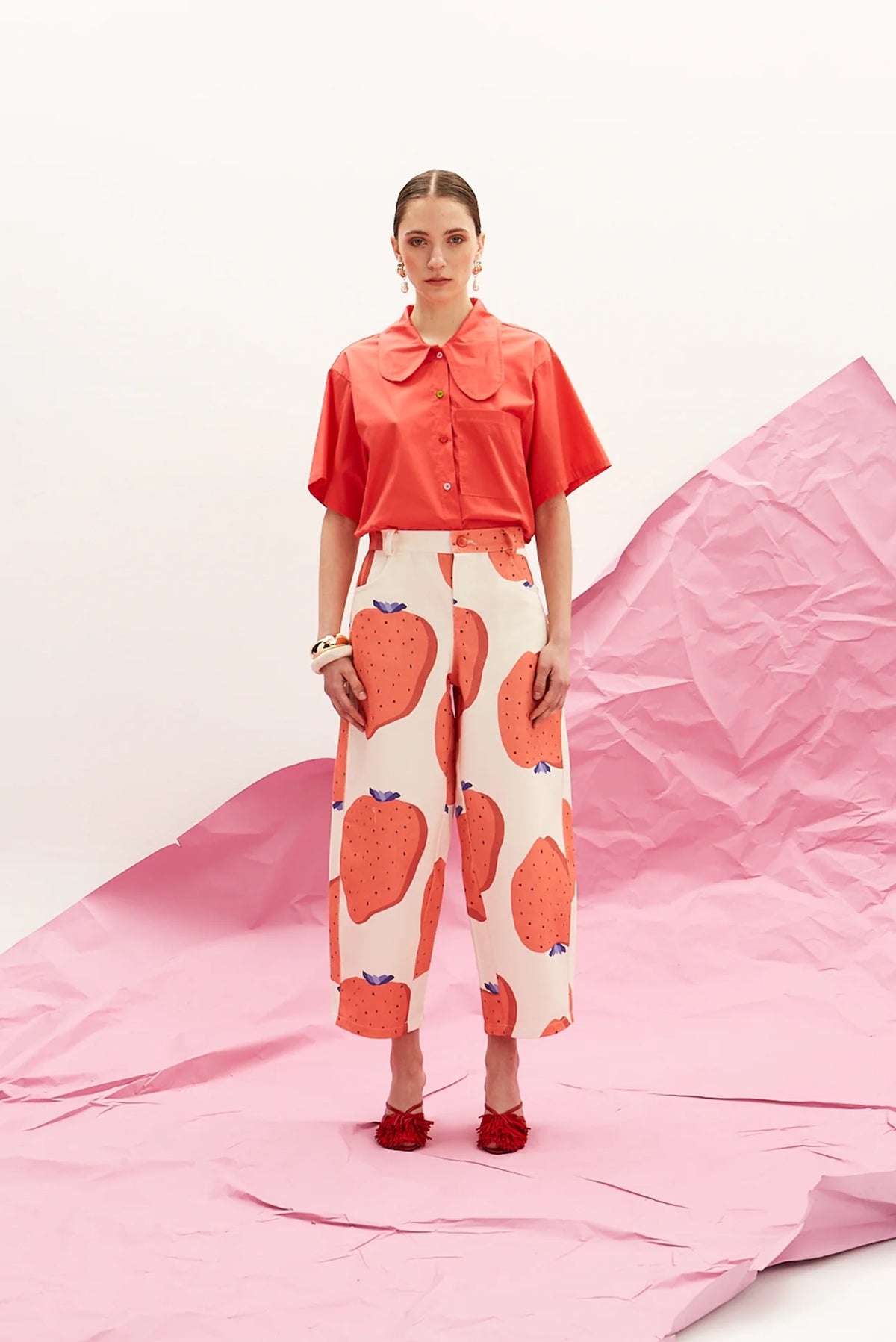 The Denim Pants - Fraise
