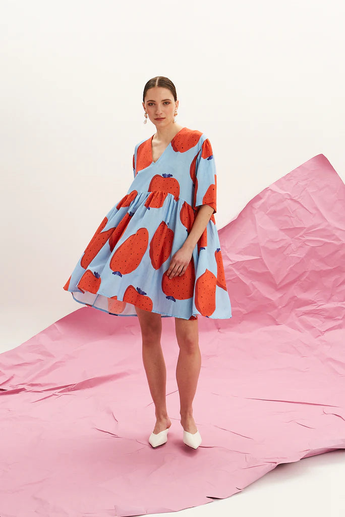 The Linen Mini Dress – Fraise