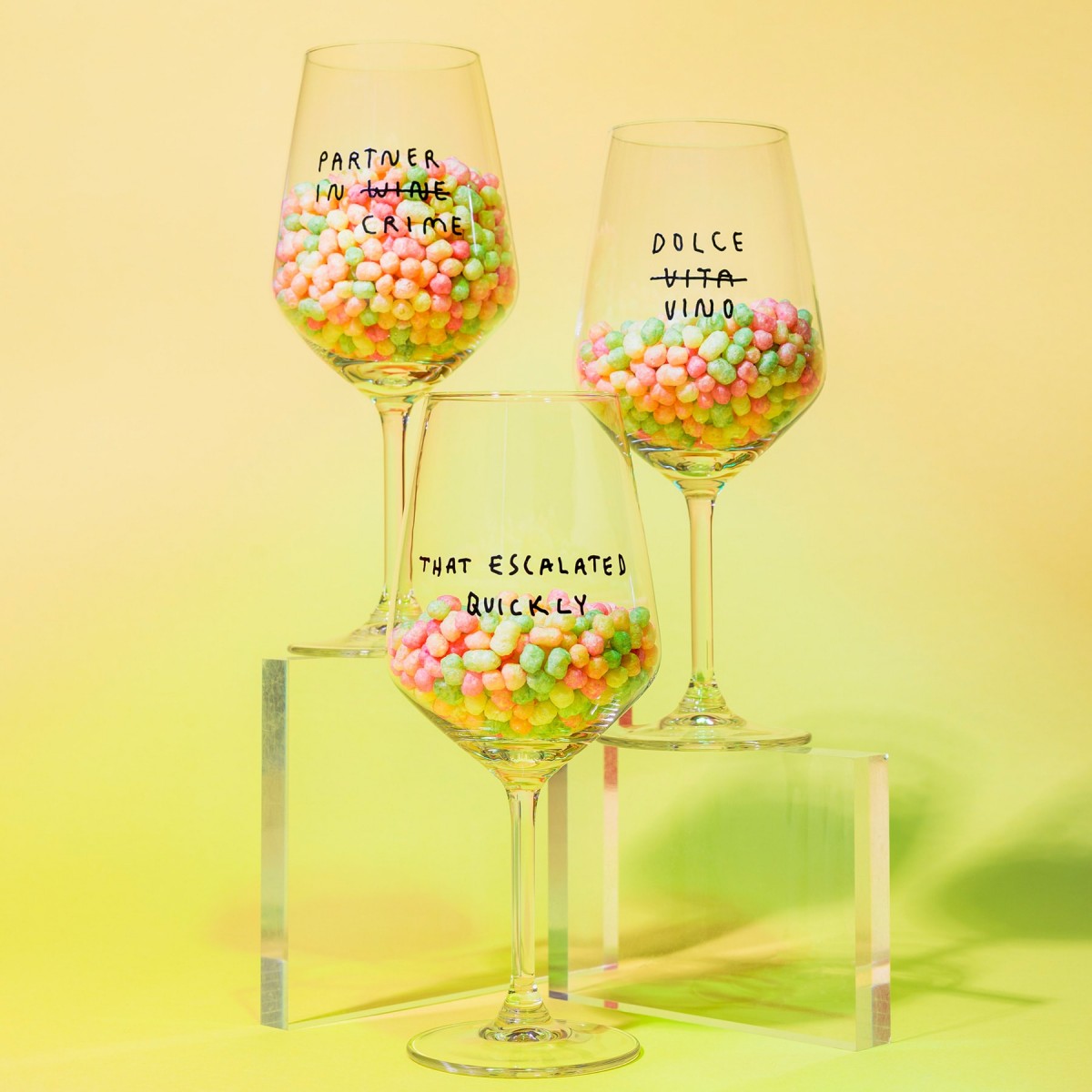"Partner In Wine" Wine Glass by Johanna Schwarzer × Selekkt
