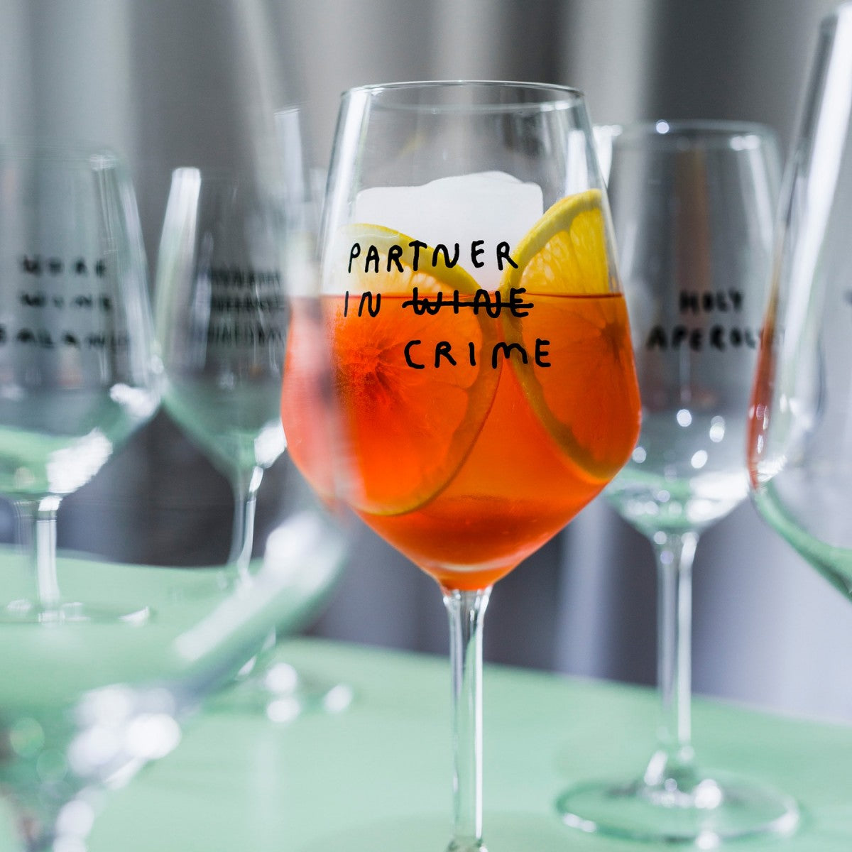 "Partner In Wine" Wine Glass by Johanna Schwarzer × Selekkt