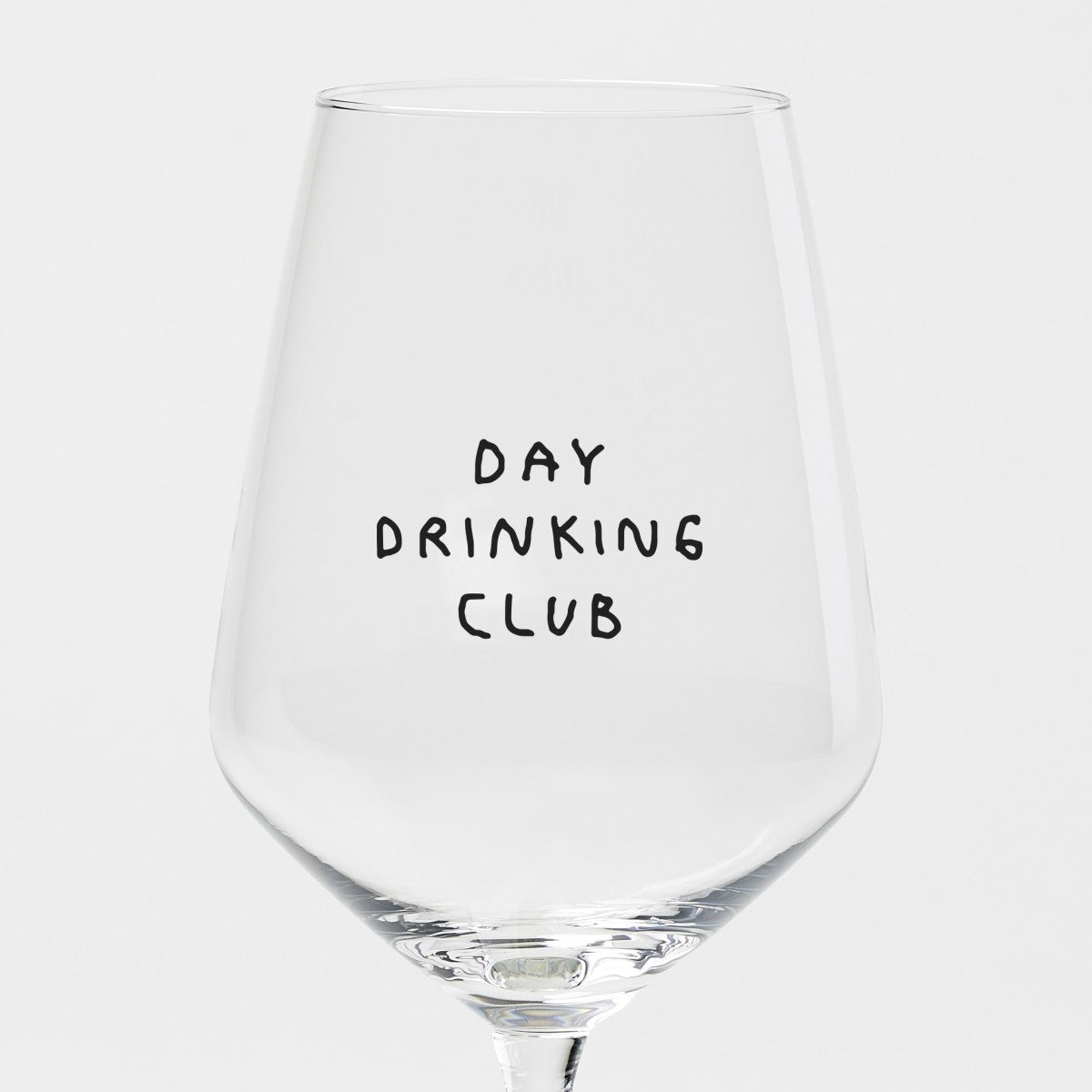 "Day Drinking Club" Wine Glass by Johanna Schwarzer × Selekkt
