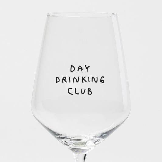"Day Drinking Club" Wine Glass by Johanna Schwarzer × Selekkt