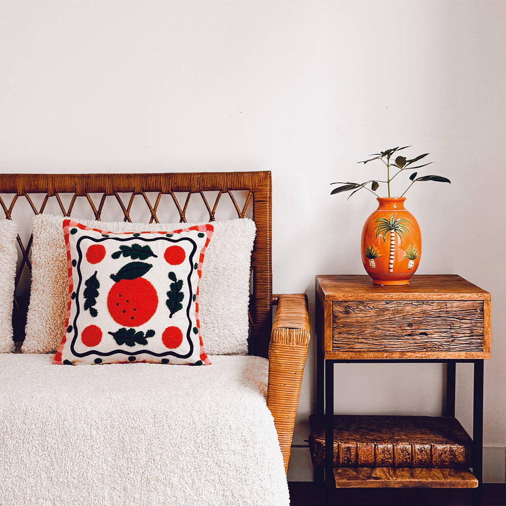 Orange Palm Tree Vase