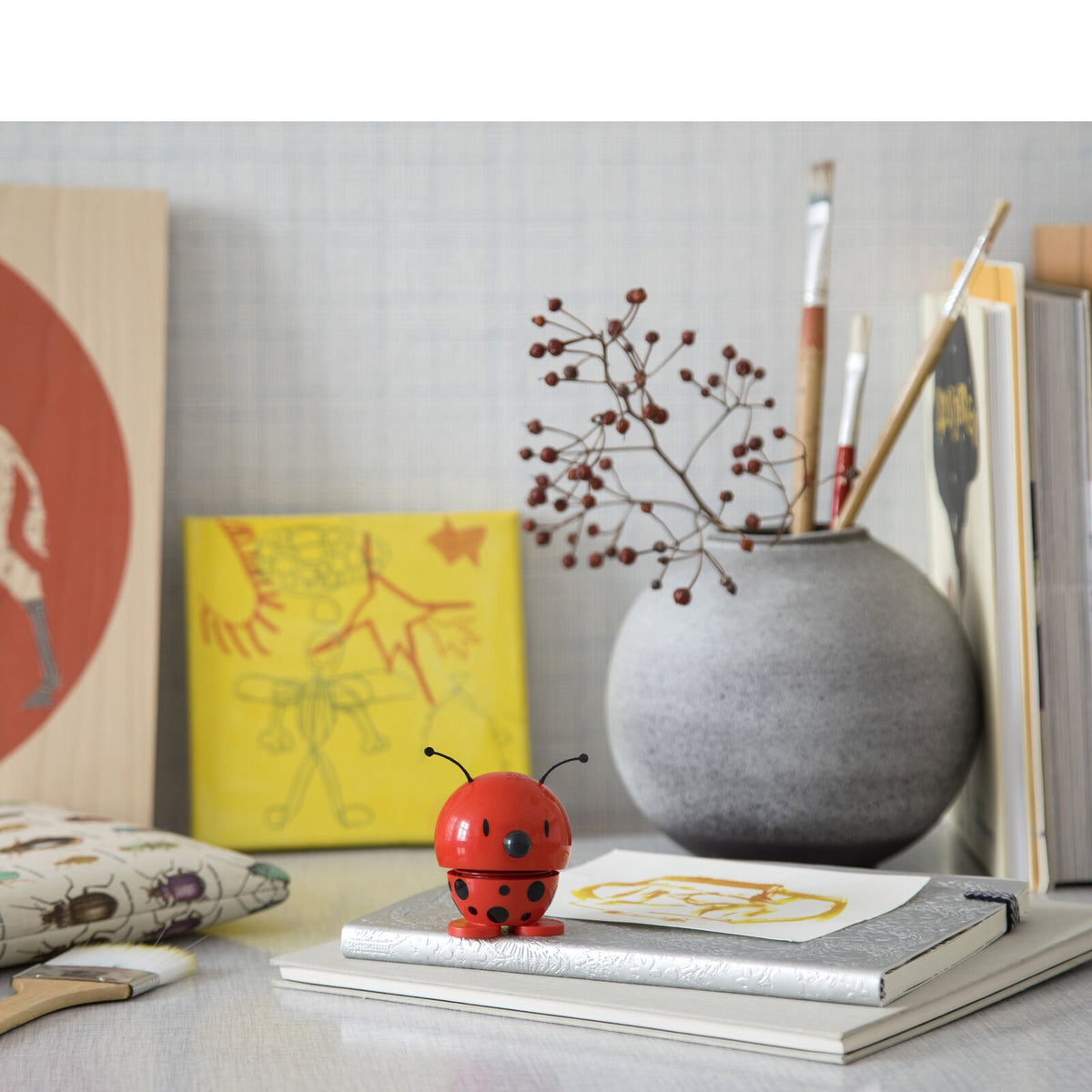 Hoptimist Ladybird Διακοσμητική Φιγούρα Abs Small Red