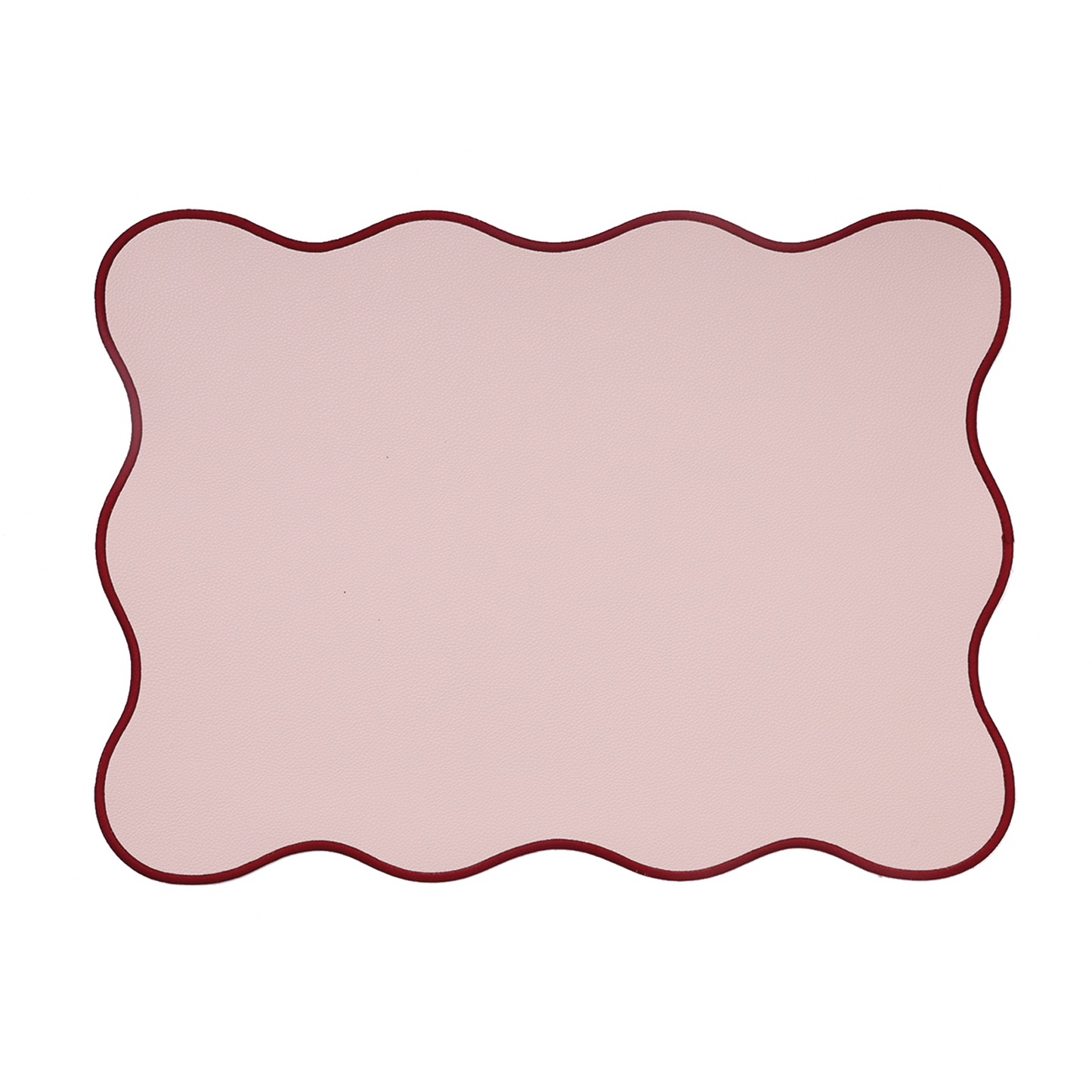 Juliette Pink Rectangular Placemat with Red Border