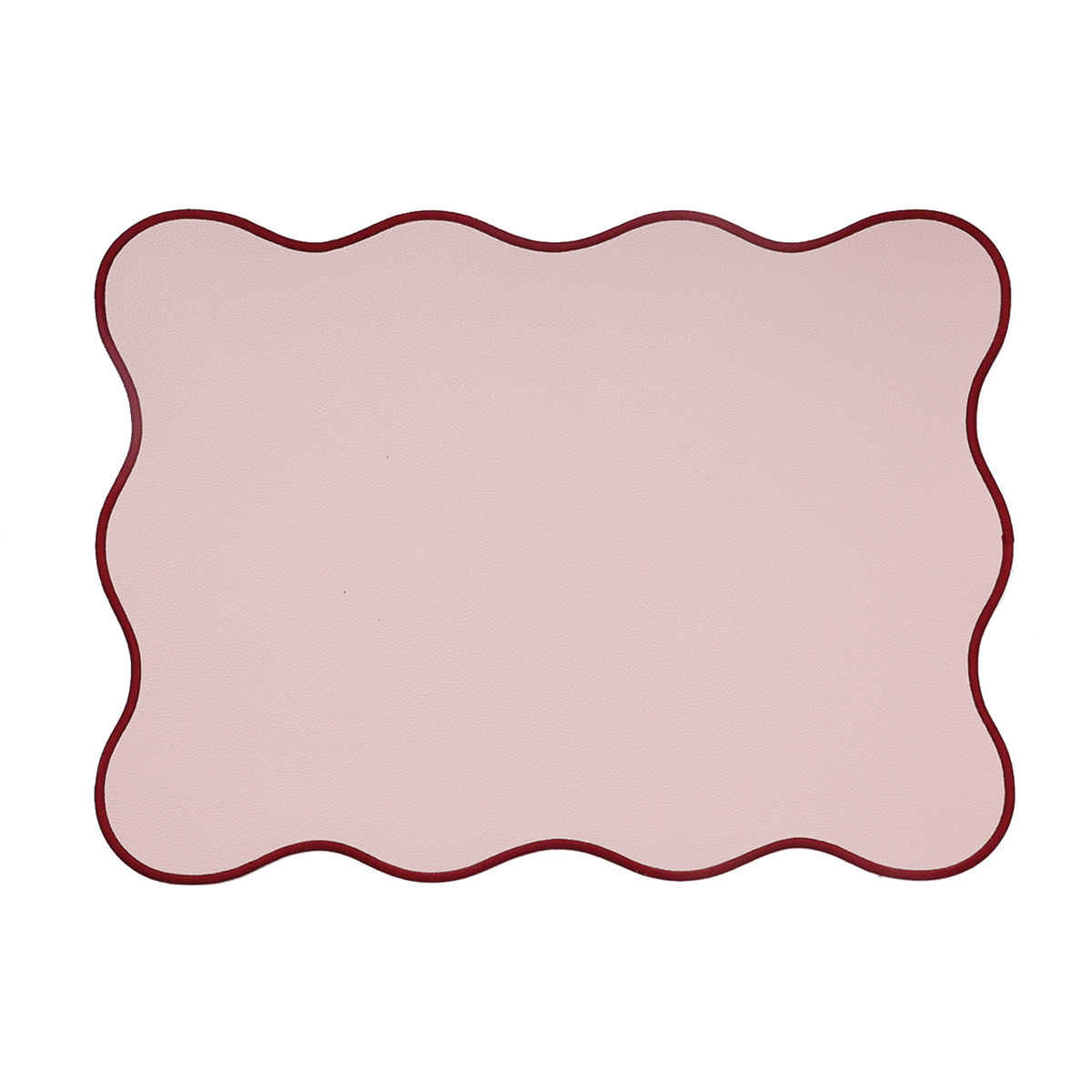 Juliette Pink Rectangular Placemat with Red Border