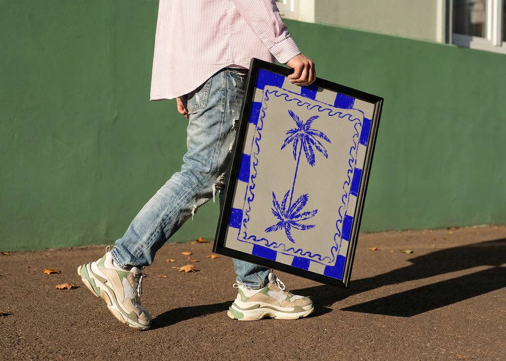 Palm Trees Stamp Art Print