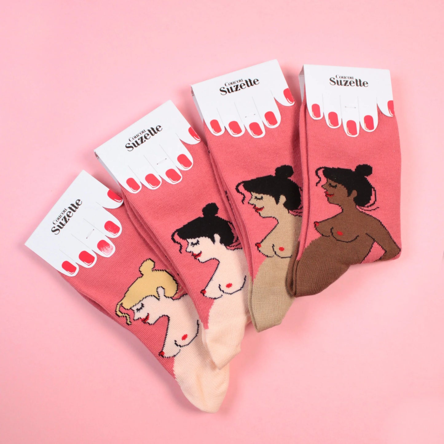 Pregnant Woman Socks - Blonde