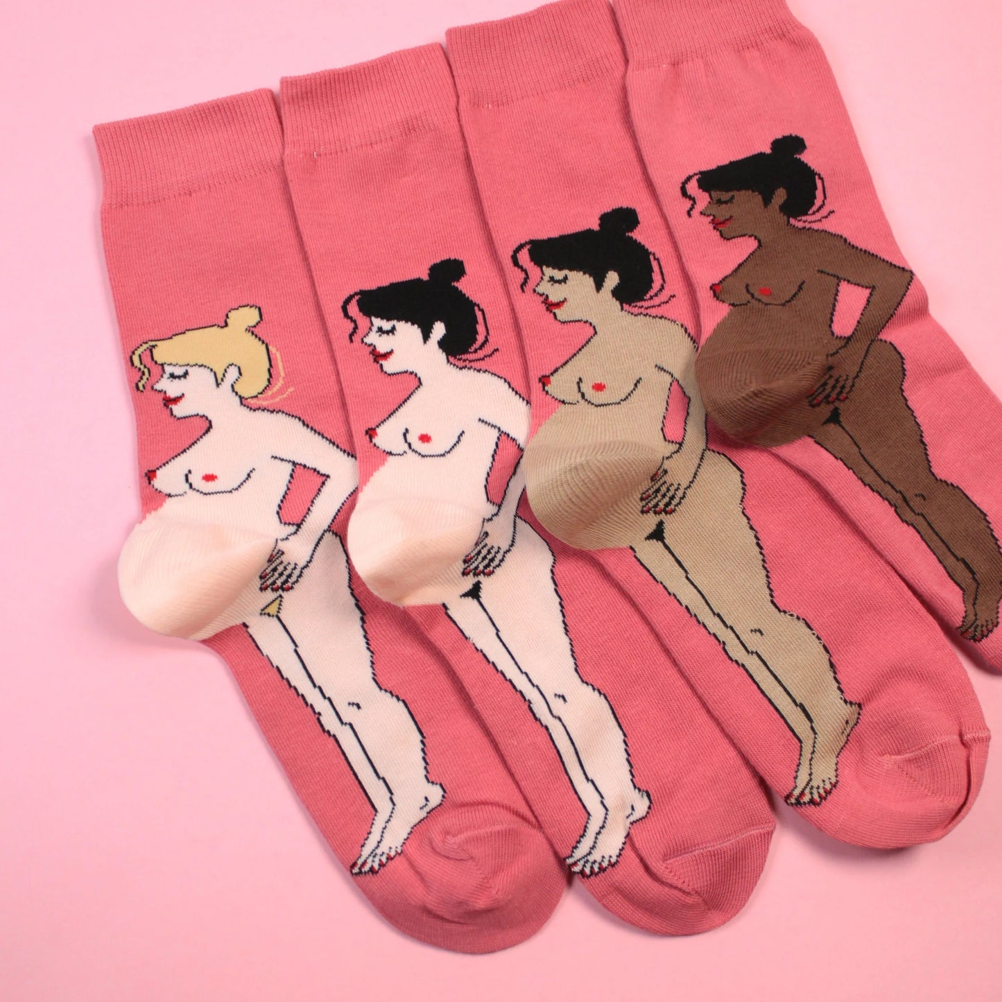Pregnant Woman Socks - Blonde