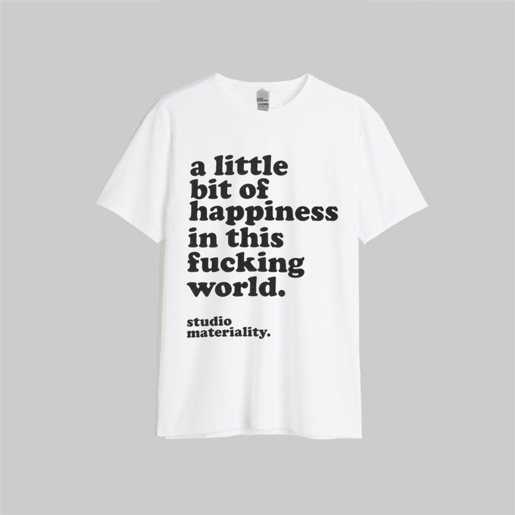 Studio Materiality White “Happiness'' T-Shirt