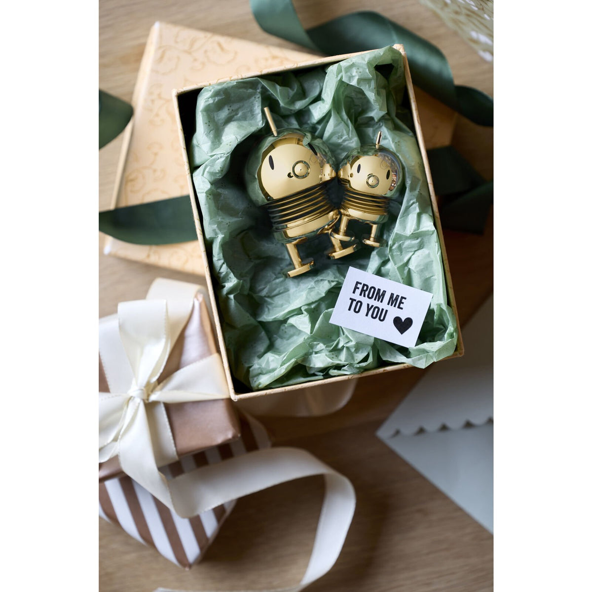 Hoptimist Bumble Ltd. Edition Διακοσμητικές Φιγούρες Abs Σετ 2 Τμχ Extra Small/Small Gold