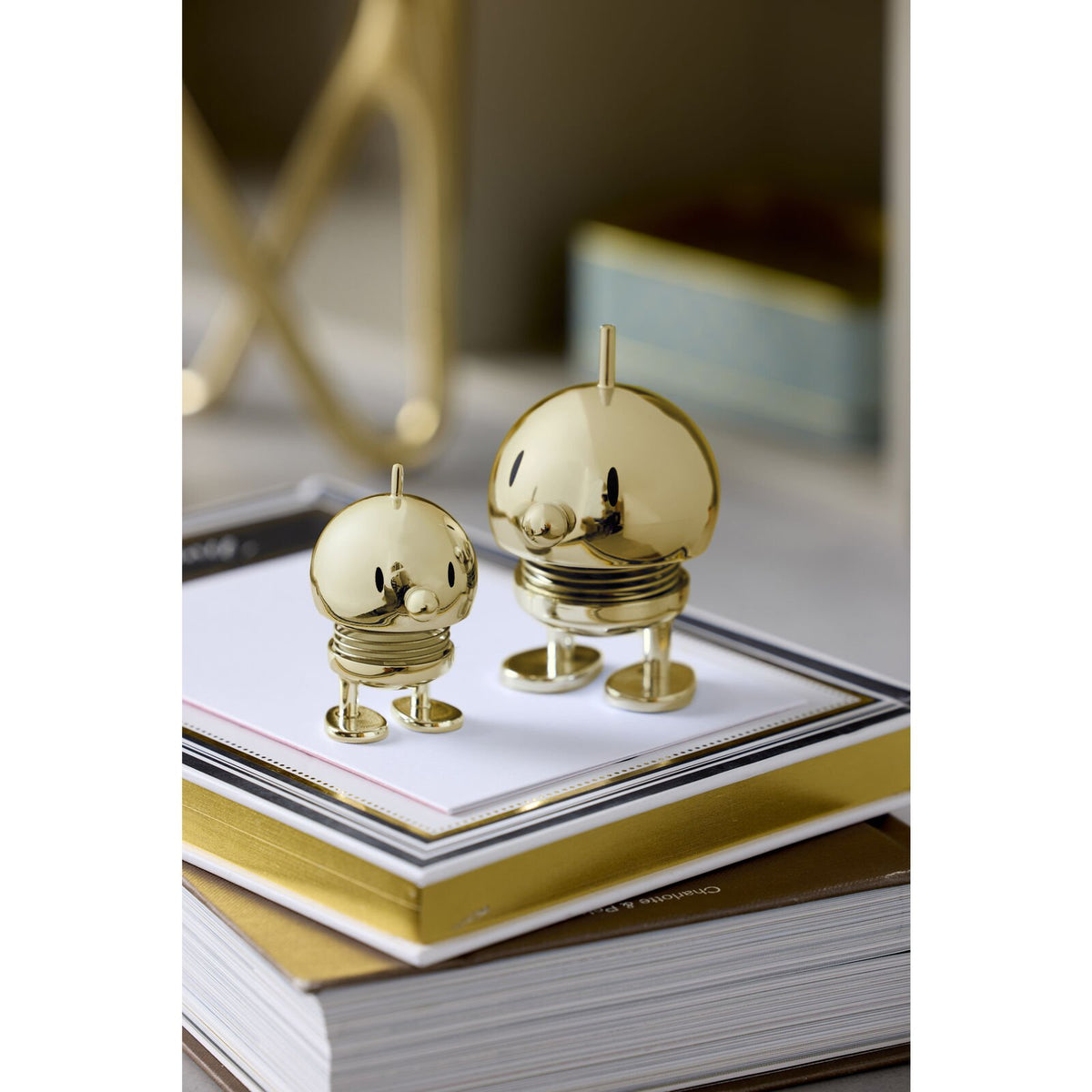 Hoptimist Bumble Ltd. Edition Διακοσμητικές Φιγούρες Abs Σετ 2 Τμχ Extra Small/Small Gold
