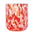 Red Speckled Glass Cup