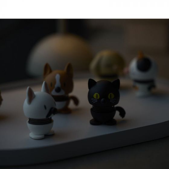 Hoptimist Cat Διακοσμητική Φιγούρα Abs Extra Small Black