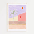 House and Palms - Illustration Art Print
