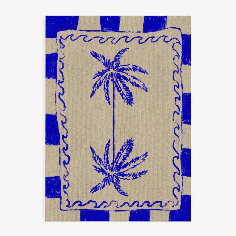 Palm Trees Stamp Art Print