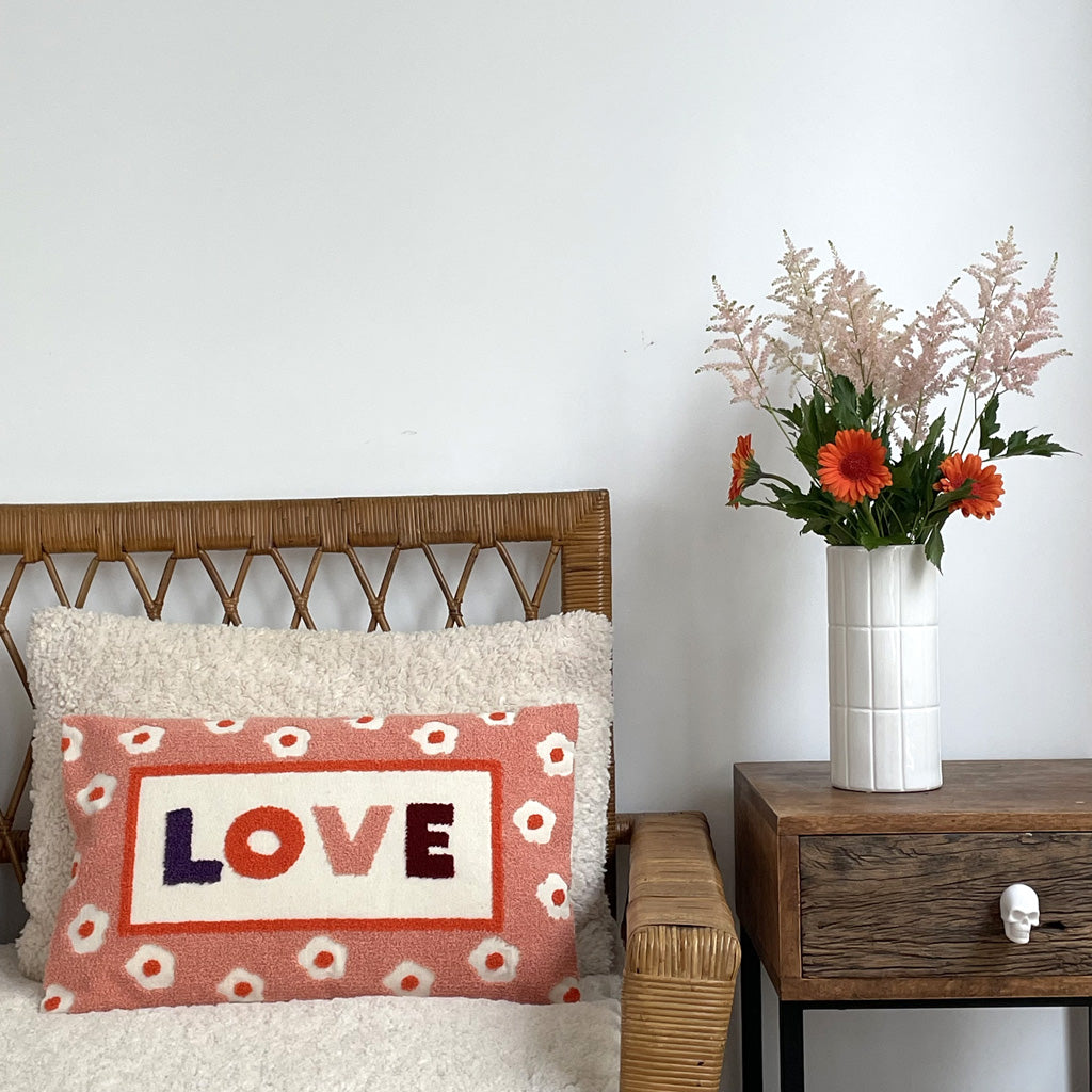 White Tiled Vase