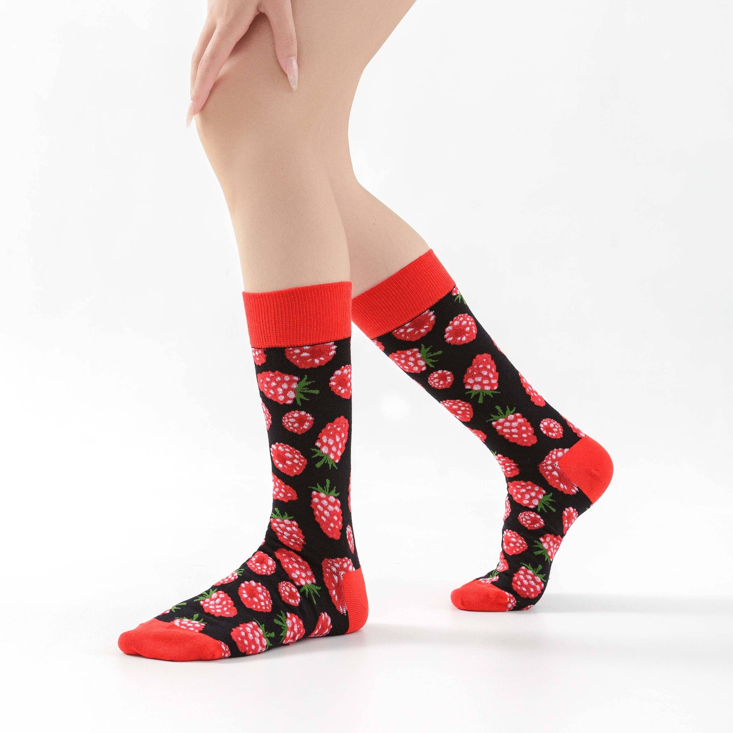 Raspberry red socks