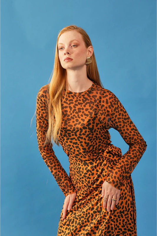 The Mesh Top - Leopard