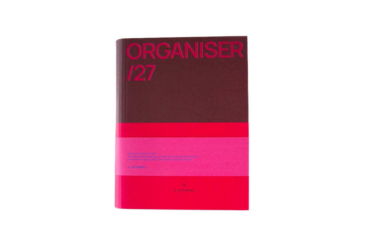 A-Journal Diary Spiral - Organiser 2027 - Bordeaux Pink