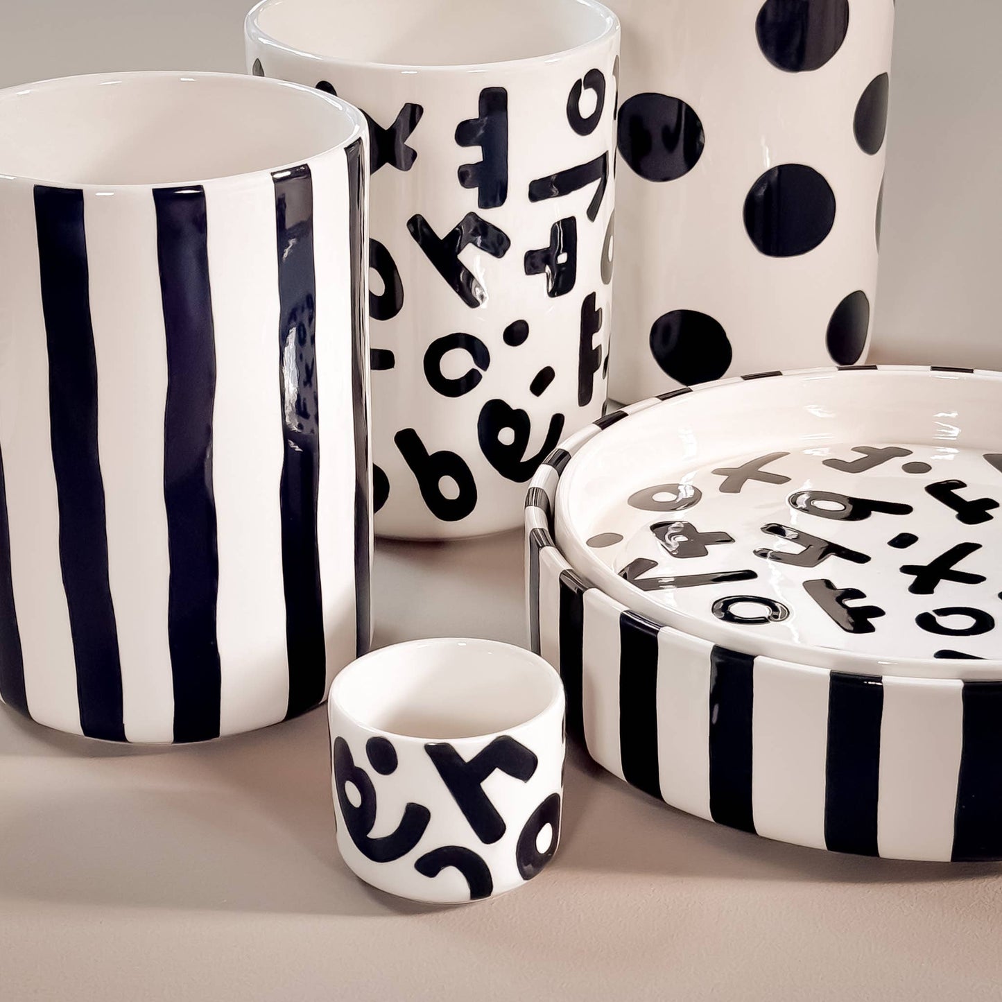 Becher Stripes - volcano black