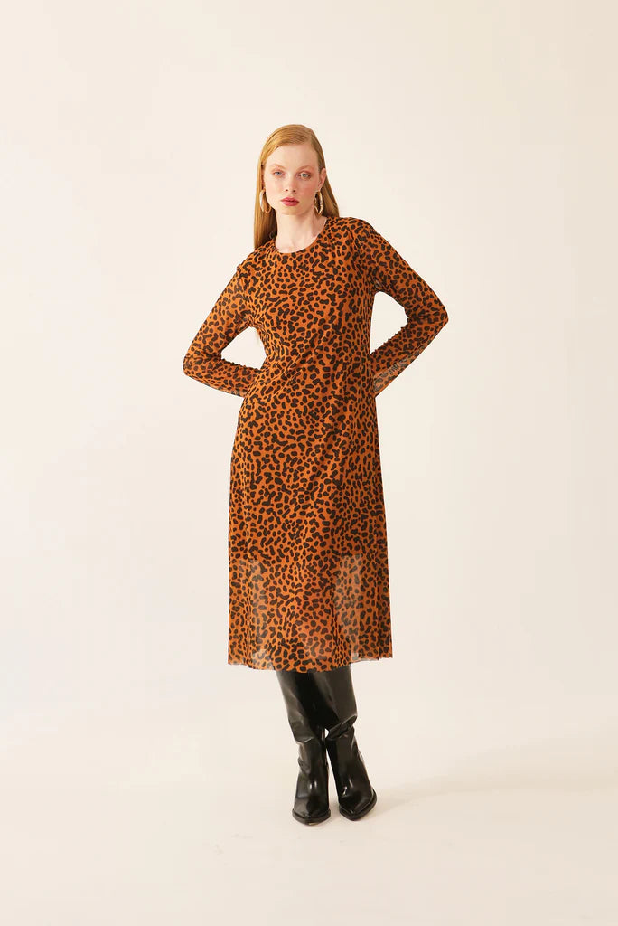 The Mesh Dress - Leopard
