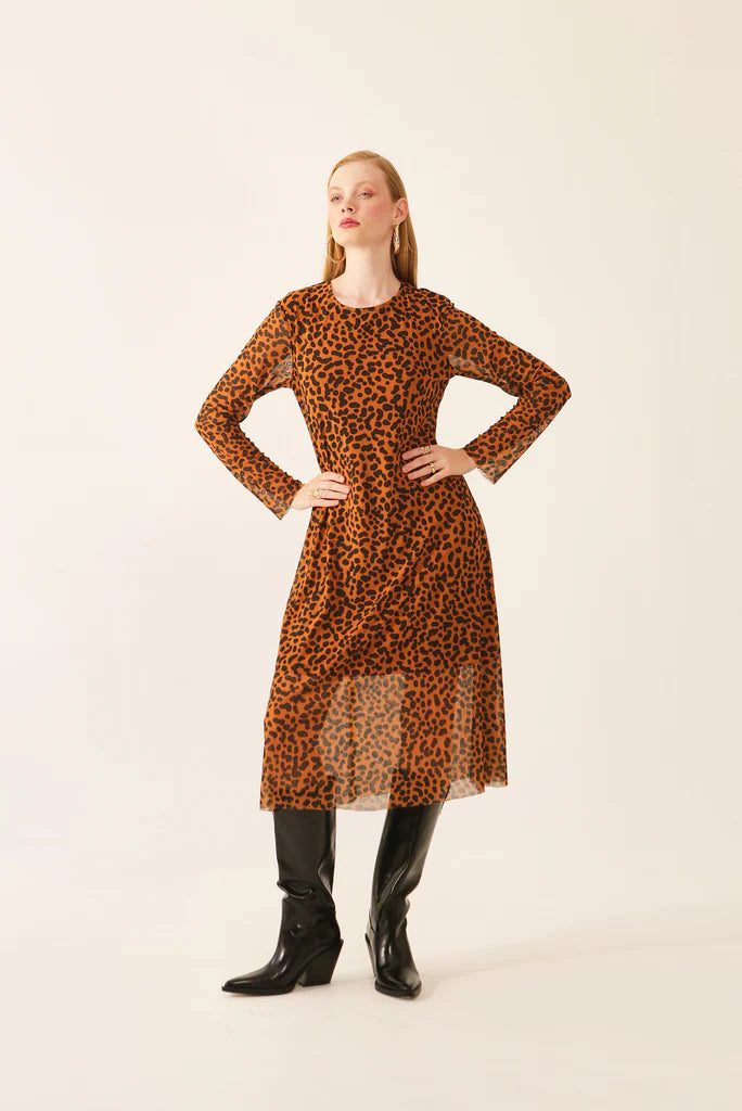 The Mesh Dress - Leopard