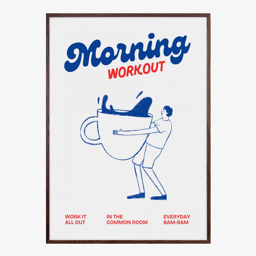 Morning Workout Coffee Art Print