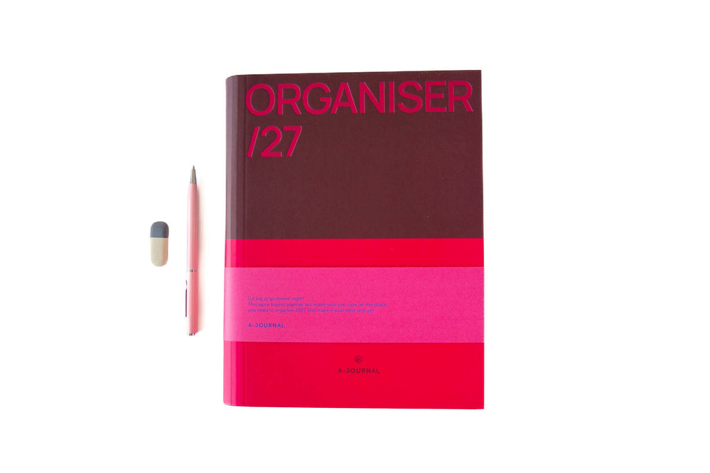A-Journal Diary Spiral - Organiser 2027 - Bordeaux Pink