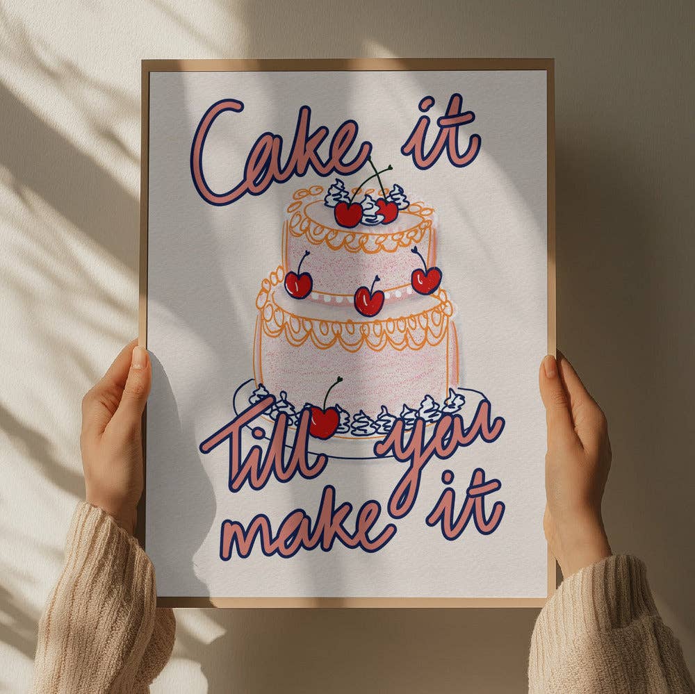 Cherry Cake Quote Art Print