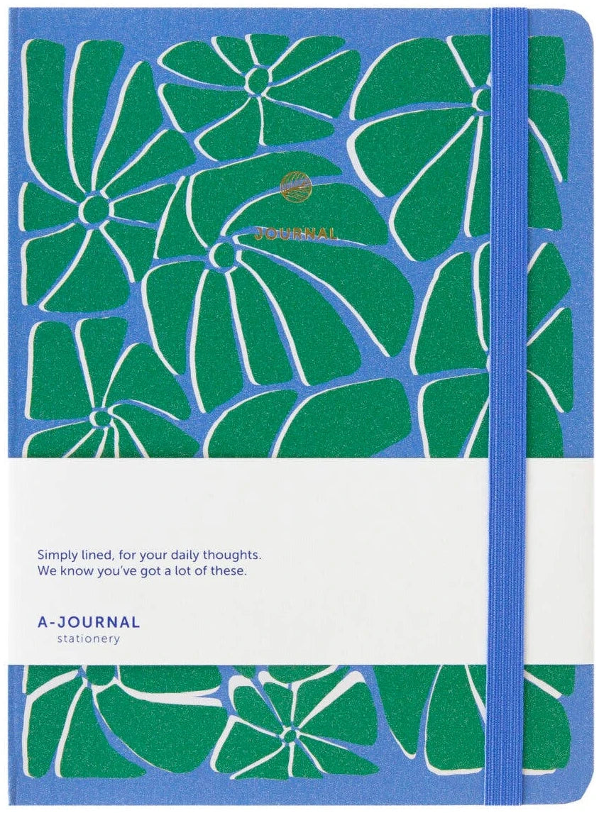 A-Journal Notebook – Arty Blue Green