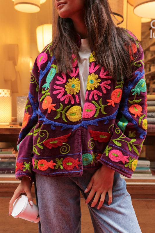 Embroidered Velvet “Garden” Jacket