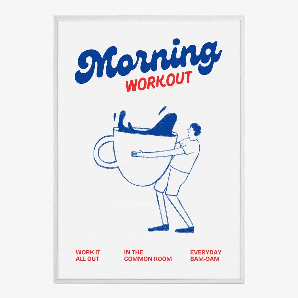 Morning Workout Coffee Art Print