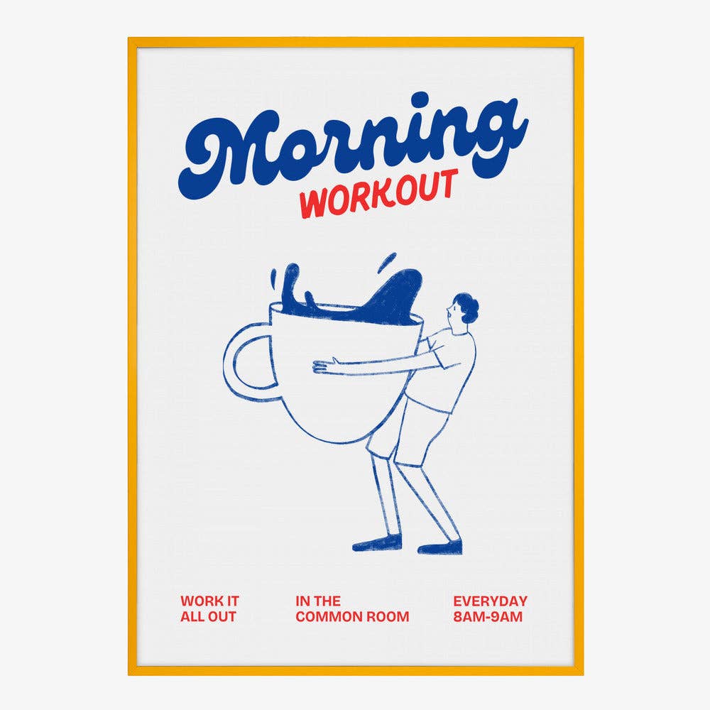 Morning Workout Coffee Art Print
