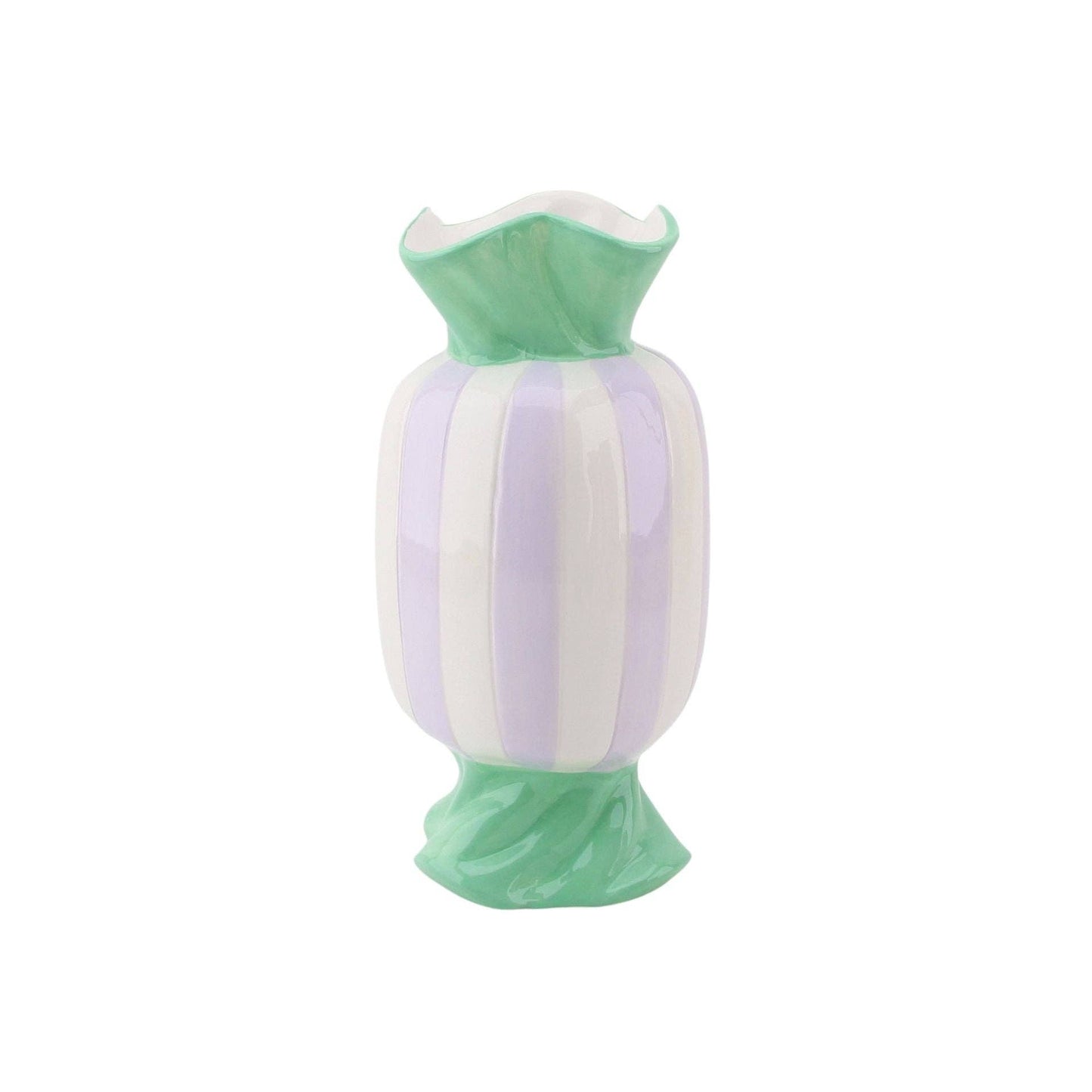 Vase -Flower Vase Toffee Candy  - Mint/Lilac - 9,5x9,5x21cm