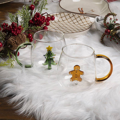 XMAS MUG BOROSILICATE MARZIPAN 3D 450ML