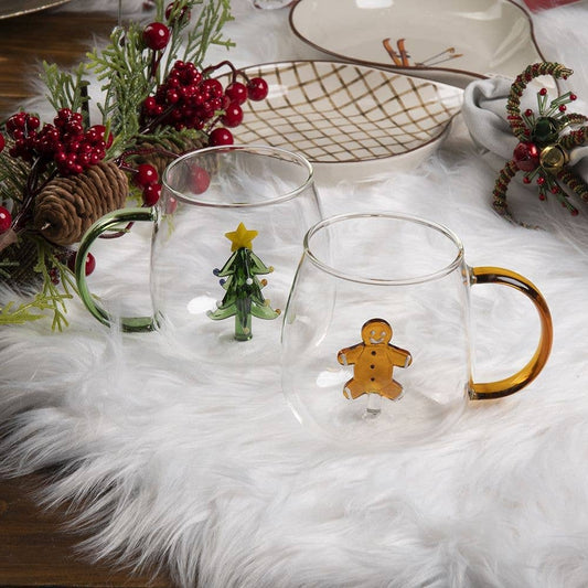 XMAS MUG BOROSILICATE MARZIPAN 3D 450ML