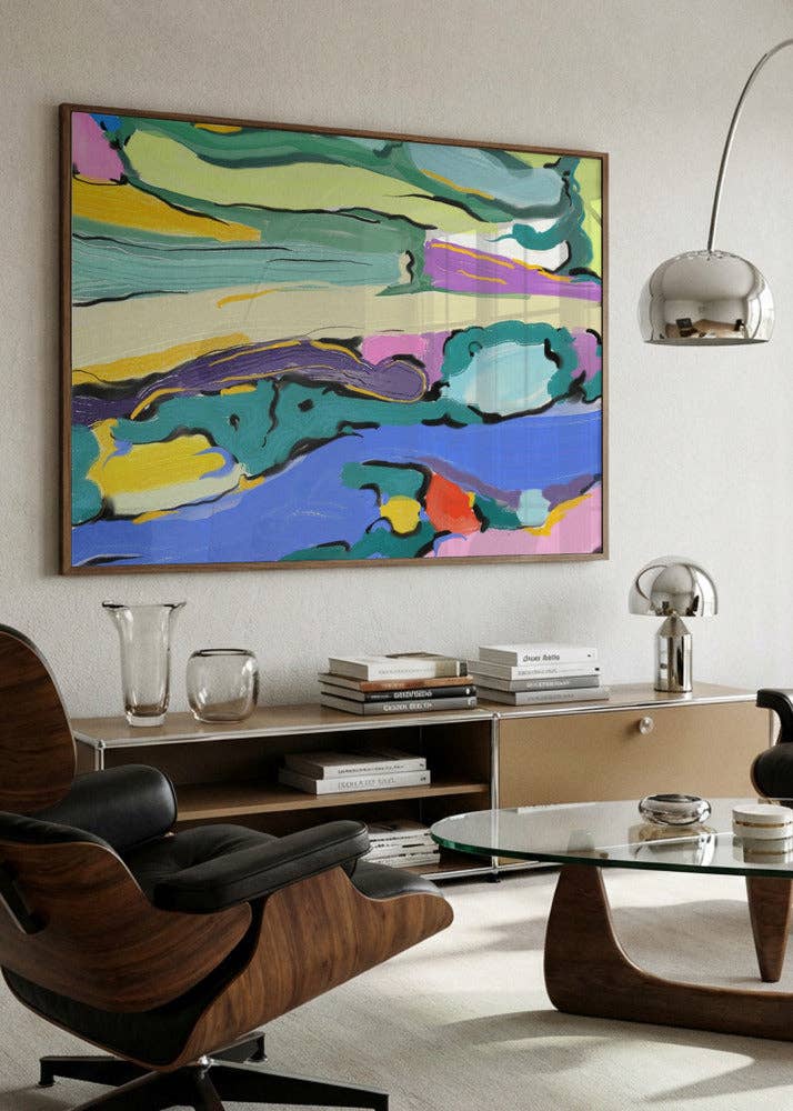 Abstract River Art Print