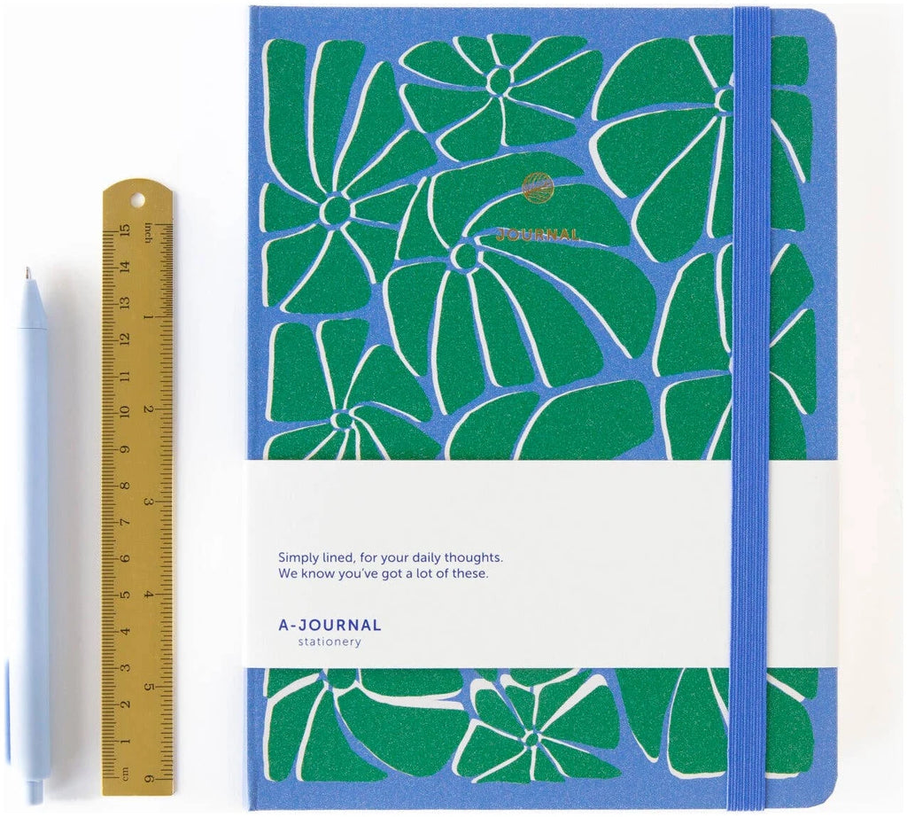 A-Journal Notebook – Arty Blue Green